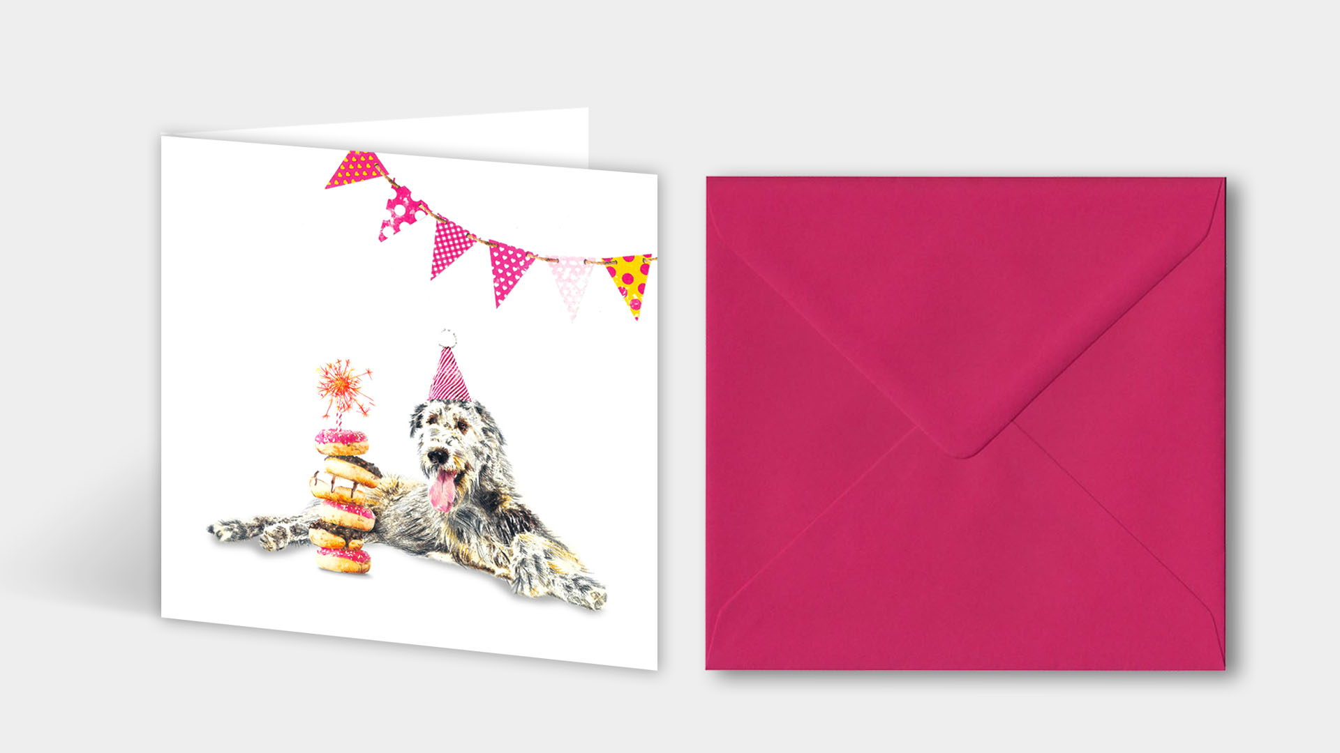 Irish Wolfhound Birthday Card