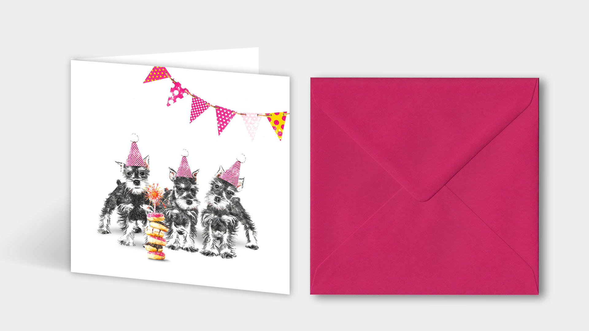 Miniature Schnauzers Birthday Card