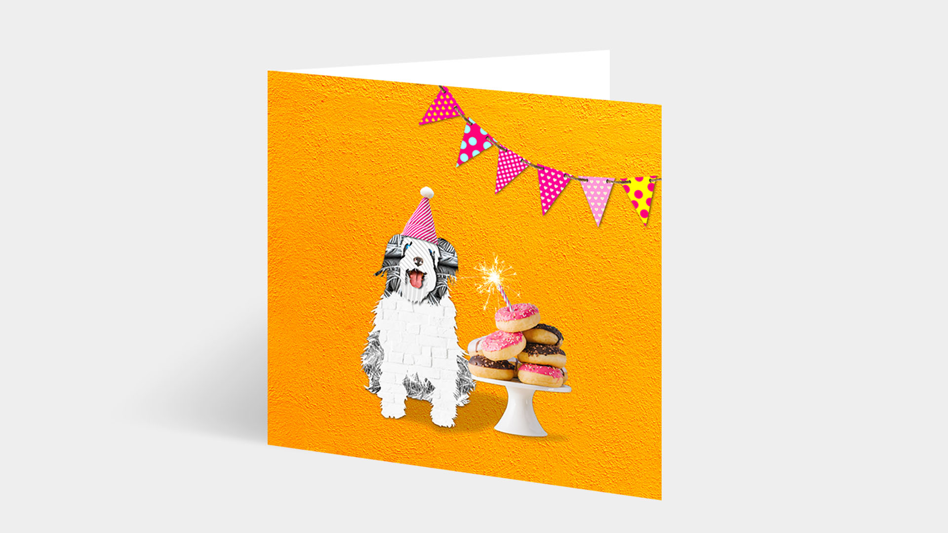 Old English Sheepdog Greeting Card