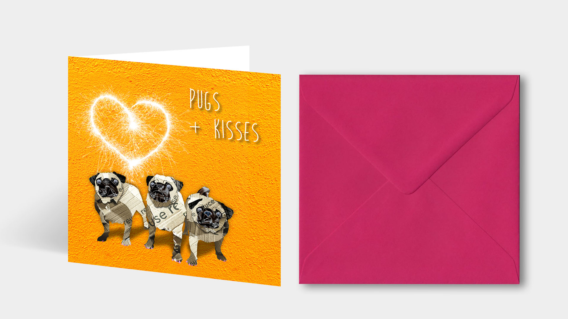 Pug Dogs Mothers Day Card